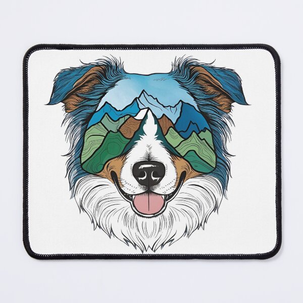 Item preview, Mountain Silhouette of an Australian Shepherd designed and sold by GoodyPaws.
