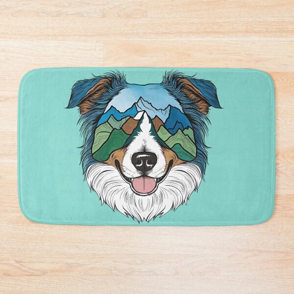 Item preview, Mountain Silhouette of an Australian Shepherd designed and sold by GoodyPaws.