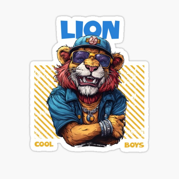 Artikel-Vorschau von Cool Animals - Cool Lion Boy 2, designt und verkauft von Polygonist.