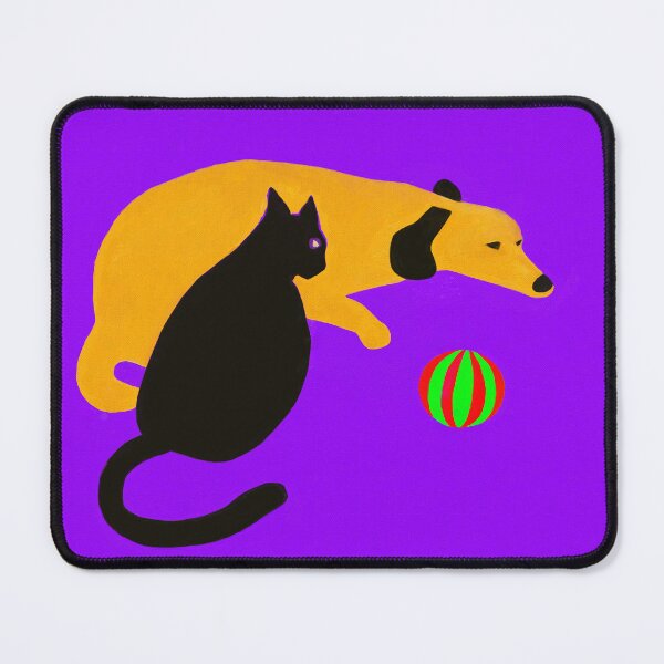 Item preview, Dog and the black cat designed and sold by myDigitalArt.