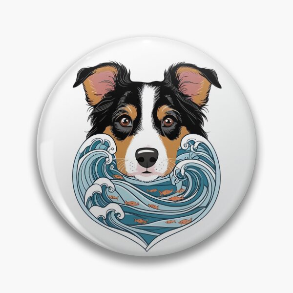 Item preview, Ocean Silhouette of an Australian Shepherd designed and sold by GoodyPaws.
