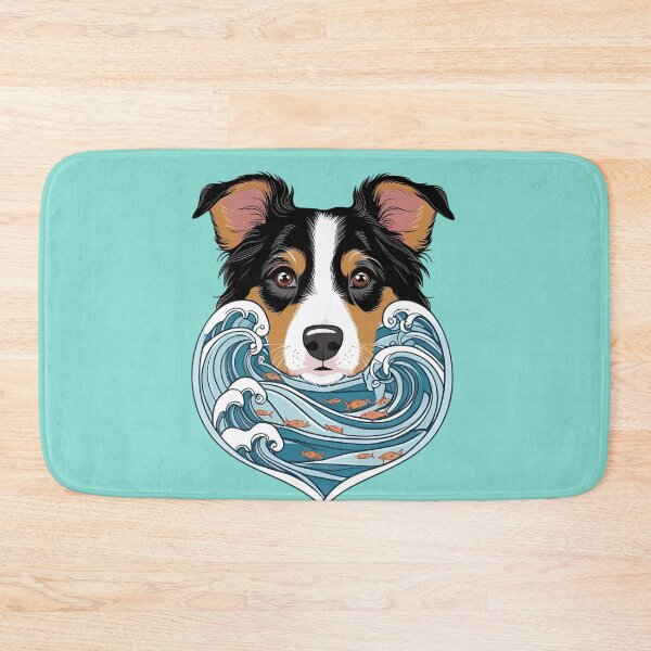 Item preview, Ocean Silhouette of an Australian Shepherd designed and sold by GoodyPaws.