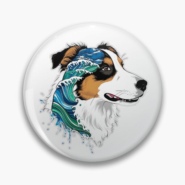 Item preview, Ocean Silhouette of an Australian Shepherd designed and sold by GoodyPaws.