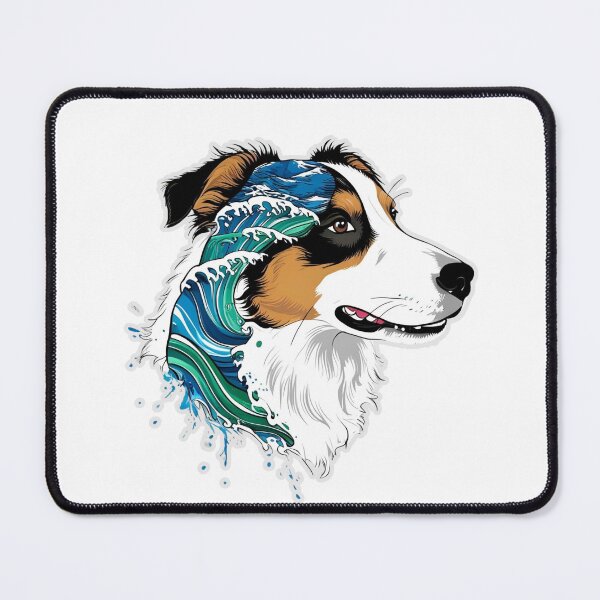 Item preview, Ocean Silhouette of an Australian Shepherd designed and sold by GoodyPaws.