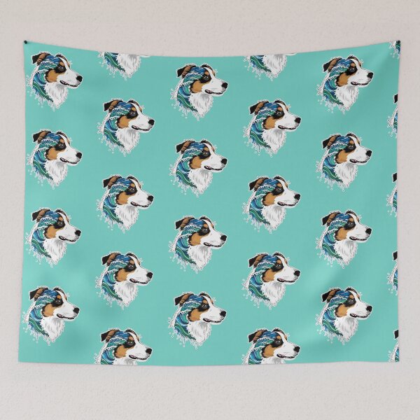 Item preview, Ocean Silhouette of an Australian Shepherd designed and sold by GoodyPaws.