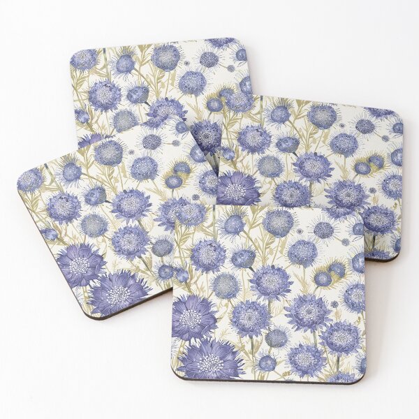 Item preview, Pincushion Flower Pattern designed and sold by CoolPixels.