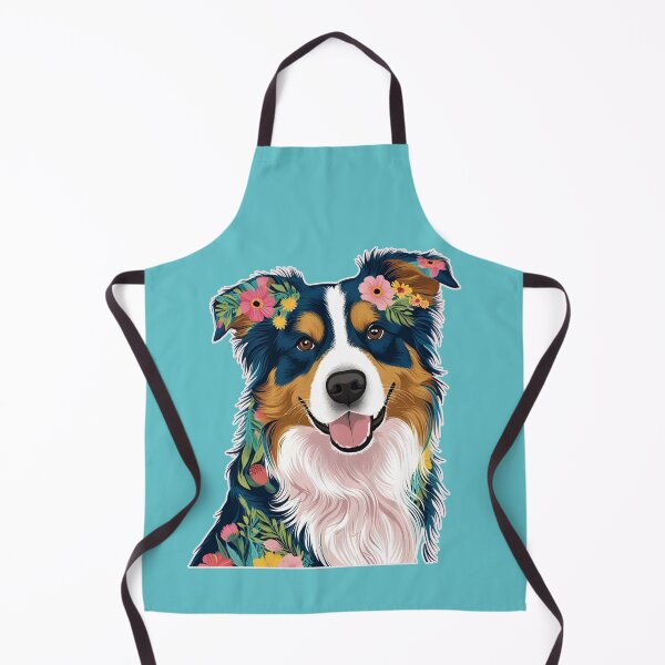 Item preview, Floral Silhouette of an Australian Shepherd designed and sold by GoodyPaws.