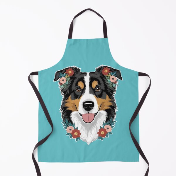 Item preview, Floral Silhouette of an Australian Shepherd designed and sold by GoodyPaws.