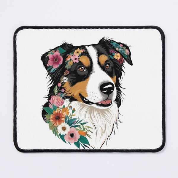 Item preview,  Floral Silhouette of an Australian Shepherd designed and sold by GoodyPaws.