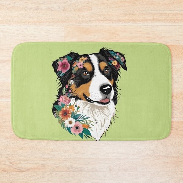 Item preview,  Floral Silhouette of an Australian Shepherd designed and sold by GoodyPaws.