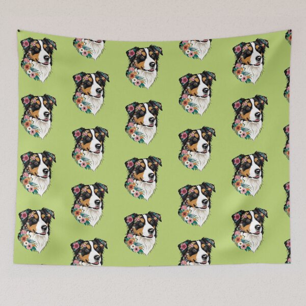 Item preview,  Floral Silhouette of an Australian Shepherd designed and sold by GoodyPaws.