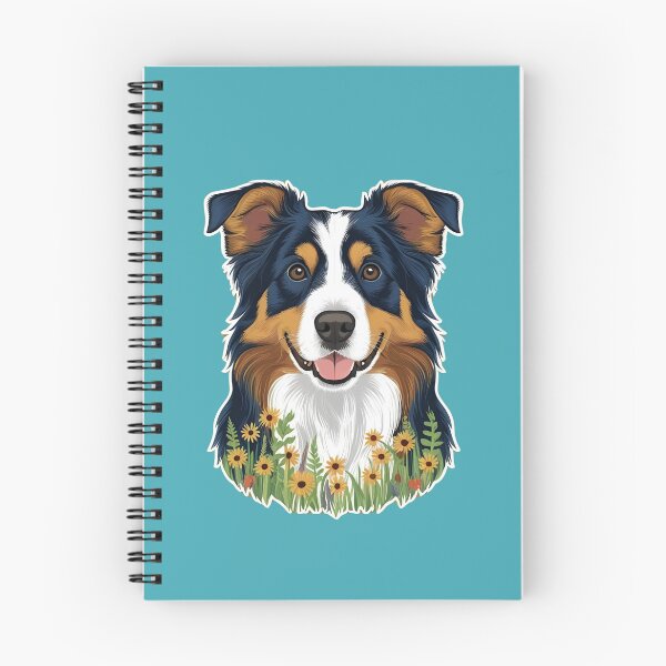 Item preview, Floral Silhouette of an Australian Shepherd designed and sold by GoodyPaws.