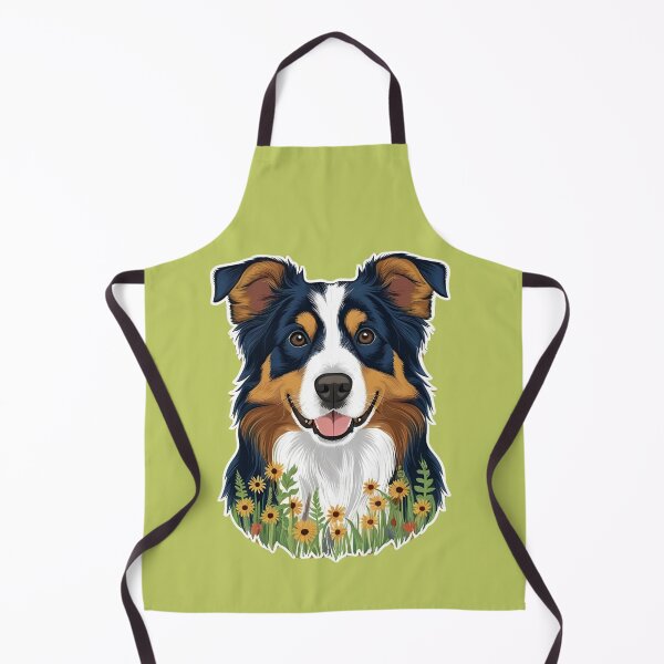 Item preview, Floral Silhouette of an Australian Shepherd designed and sold by GoodyPaws.
