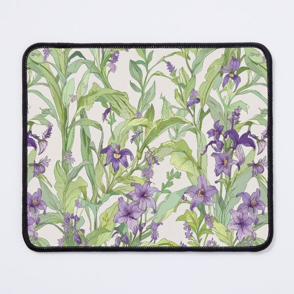 Item preview, Purple Flowers and Green Leaves Seamless Pattern designed and sold by CoolPixels.