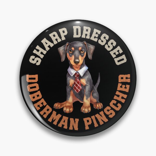 Item preview, Sharp Dressed Doberman Cute Pinscher Dog Wearing Tie designed and sold by eclecTEEq.