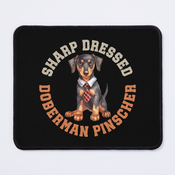 Item preview, Sharp Dressed Doberman Cute Pinscher Dog Wearing Tie designed and sold by eclecTEEq.