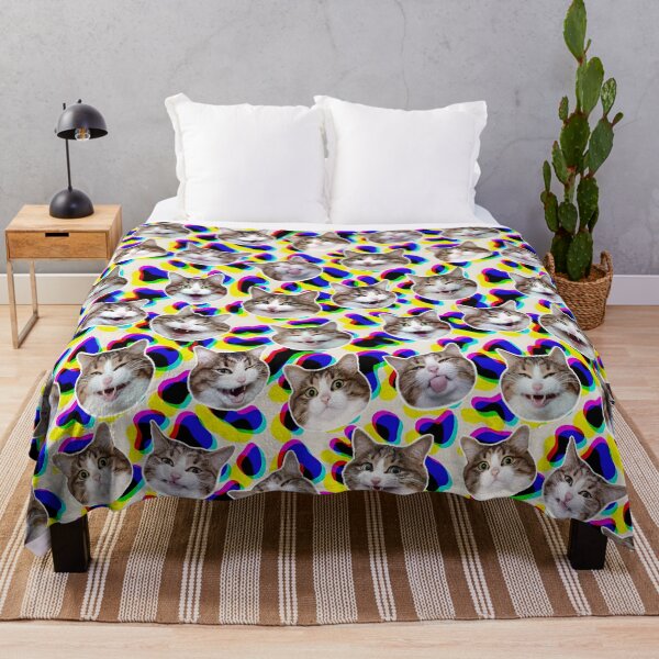 Item preview, Funny shocked cat face pattern Leopard neon color designed and sold by BeebooDesign.