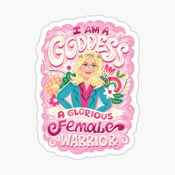 Glorious Female Warrior Sticker