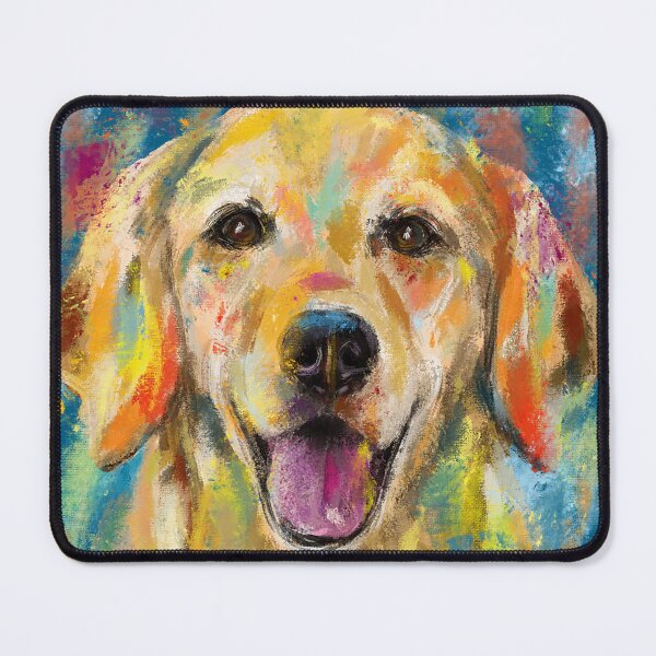 Item preview, Artistic and Colorful Painting of Golden Retriever Smiling designed and sold by ibadishi.