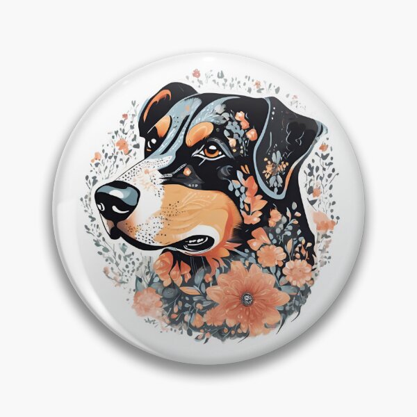 Item preview, Floral Silhouette of a Beauceron designed and sold by GoodyPaws.