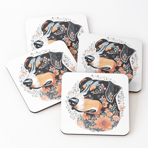 Item preview, Floral Silhouette of a Beauceron designed and sold by GoodyPaws.