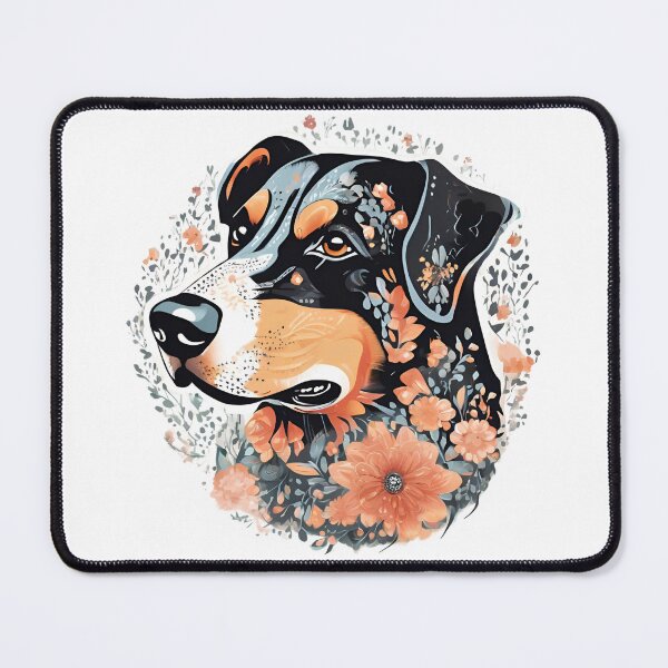 Item preview, Floral Silhouette of a Beauceron designed and sold by GoodyPaws.