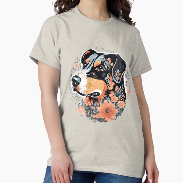 Item preview, Floral Silhouette of a Beauceron designed and sold by GoodyPaws.
