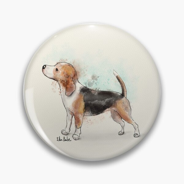 Item preview, Watercolor Drawing of a Cute Beagle designed and sold by ibadishi.
