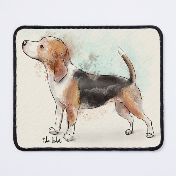 Item preview, Watercolor Drawing of a Cute Beagle designed and sold by ibadishi.