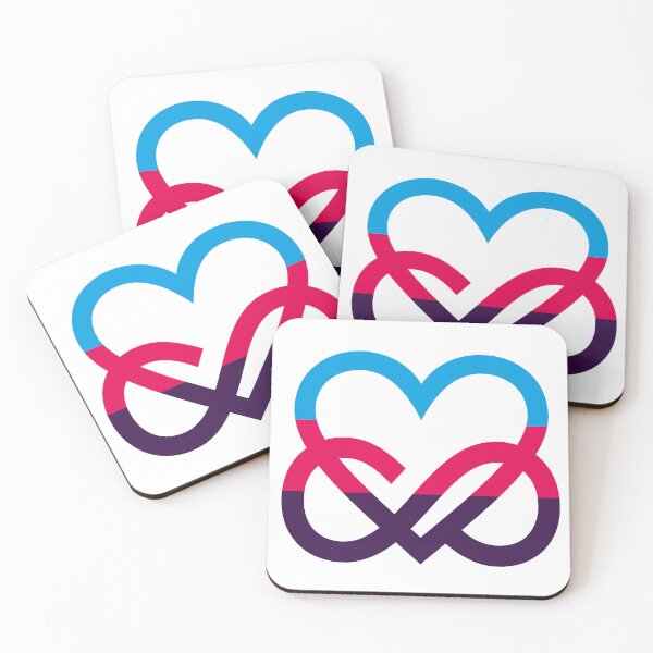 Item preview, Tricolor Polyamory Pride Flag Heart - Infinity Heart designed and sold by Carl's Clothing.