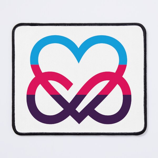 Item preview, Tricolor Polyamory Pride Flag Heart - Infinity Heart designed and sold by Carl's Clothing.