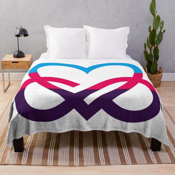 Item preview, Tricolor Polyamory Pride Flag Heart - Infinity Heart designed and sold by Carl's Clothing.