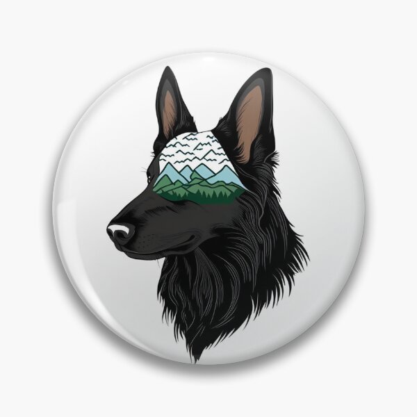 Item preview, Mountain Silhouette of a Groenendael designed and sold by GoodyPaws.