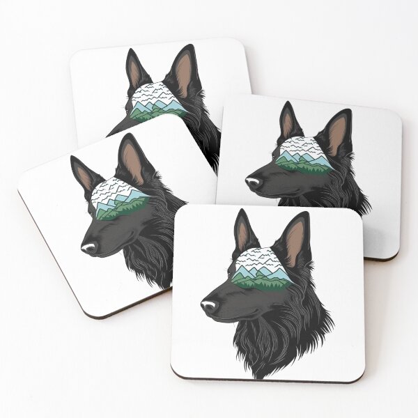 Item preview, Mountain Silhouette of a Groenendael designed and sold by GoodyPaws.