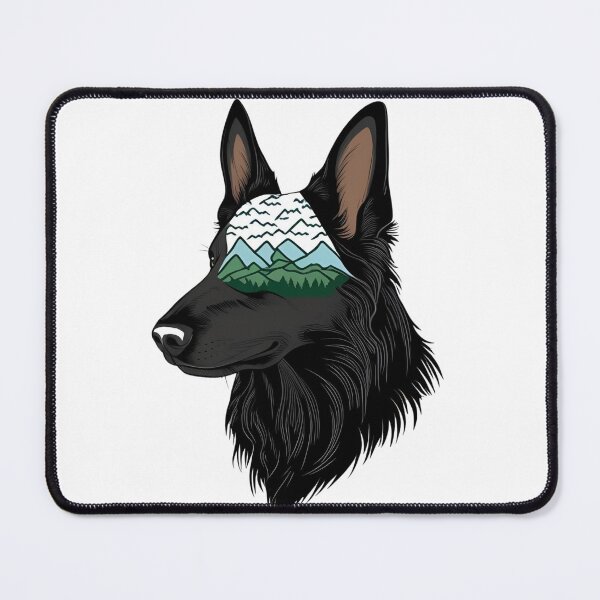 Item preview, Mountain Silhouette of a Groenendael designed and sold by GoodyPaws.