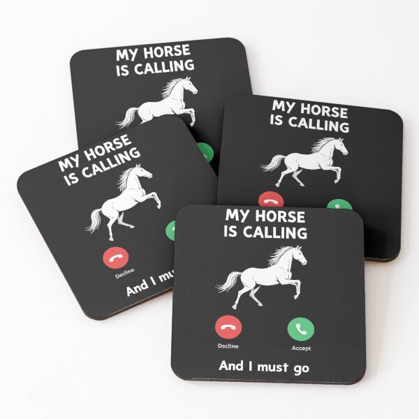 Item preview, My Horse is Calling - Whimsical Equestrian Humor designed and sold by latelierdechris.