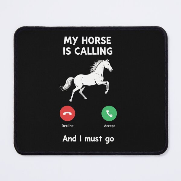 Item preview, My Horse is Calling - Whimsical Equestrian Humor designed and sold by latelierdechris.