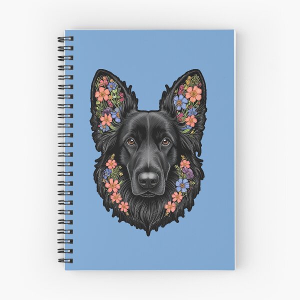 Item preview, Floral Silhouette of a Groenendael designed and sold by GoodyPaws.