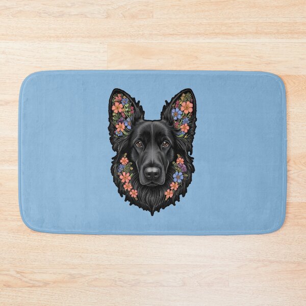 Item preview, Floral Silhouette of a Groenendael designed and sold by GoodyPaws.