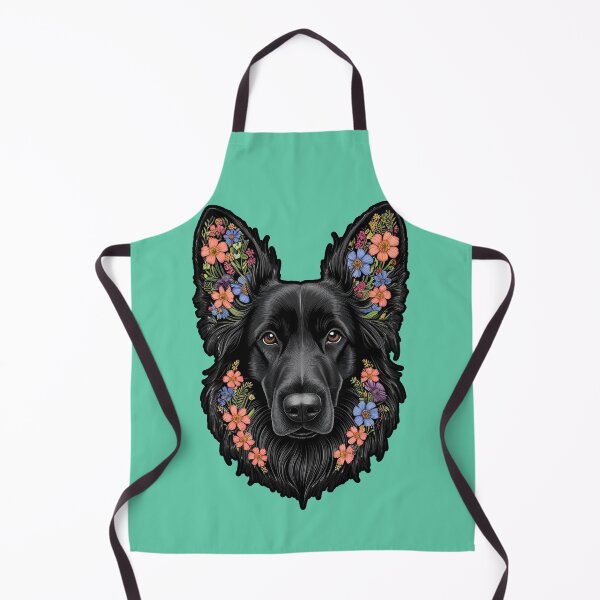 Item preview, Floral Silhouette of a Groenendael designed and sold by GoodyPaws.