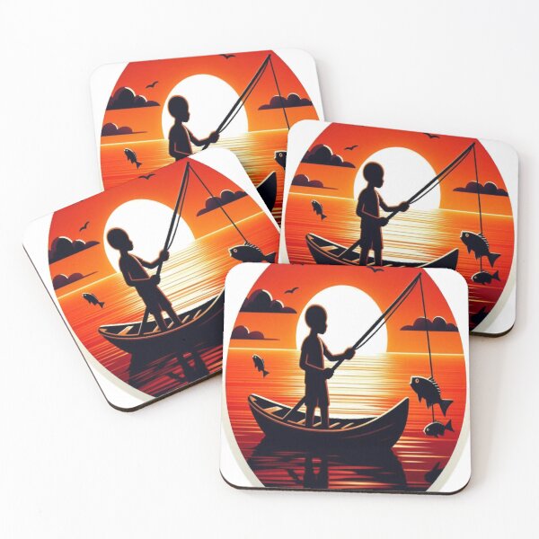 Item preview, Shadows and Reflections: The Magic of Fishing at Sunset designed and sold by FoxinhoSoumaila.