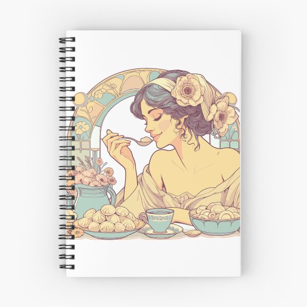Item preview, Pelmeni beautiful woman Art Nouveau grace gift designed and sold by Pineapple-Tree.