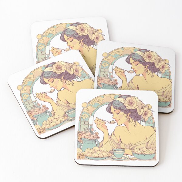 Item preview, Pelmeni beautiful woman Art Nouveau grace gift designed and sold by Pineapple-Tree.