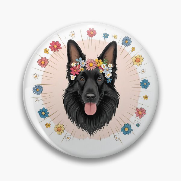 Item preview,  Floral Silhouette of a Groenendael designed and sold by GoodyPaws.