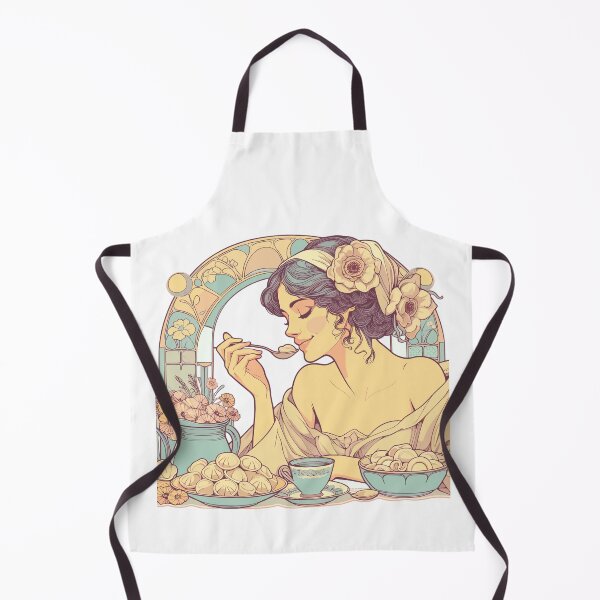 Item preview, Pelmeni beautiful woman Art Nouveau grace gift designed and sold by Pineapple-Tree.