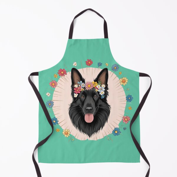 Item preview, Floral Silhouette of a Groenendael designed and sold by GoodyPaws.