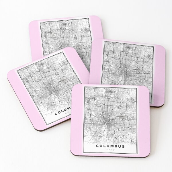 Item preview, Mapa minimalista de Columbus designed and sold by Tamas Das.