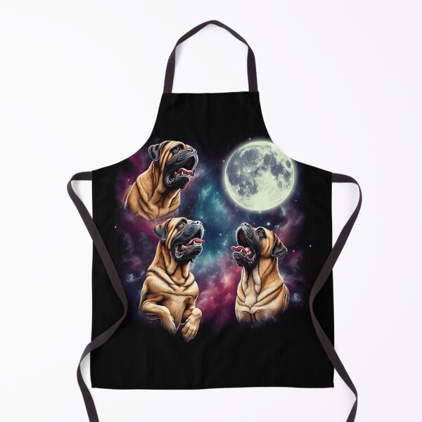 Item preview, Three Mastiffs Howling at Moon Funny Weird Cursed Meme designed and sold by Kimberley King Art King Art.