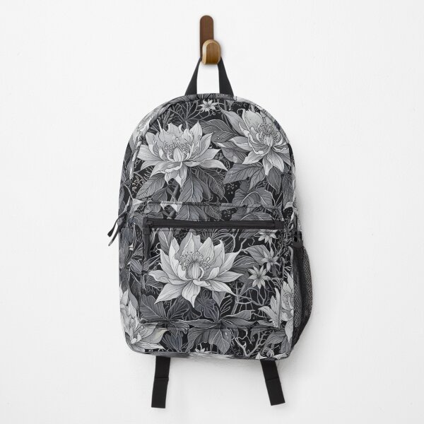 Item preview, Monochrome of Tropical Flowers on Dark Background designed and sold by CoolPixels.