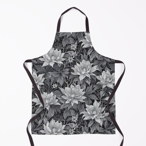 Item preview, Monochrome of Tropical Flowers on Dark Background designed and sold by CoolPixels.